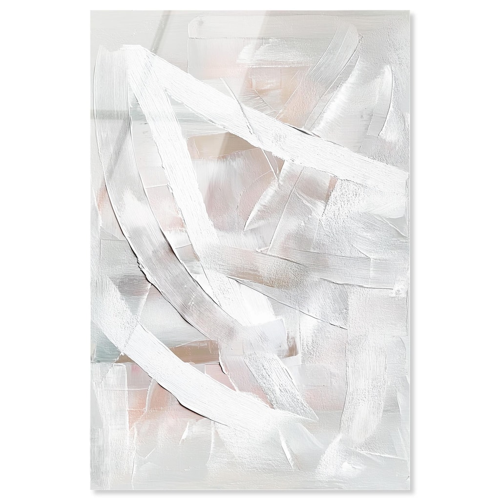 Thick White Texture I Acrylic by Art Remedy, Ready to Hang