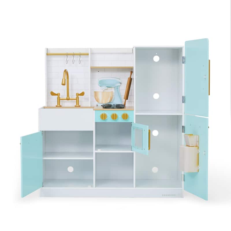Teamson Kids Little Chef Biscay Delight Kids Wooden Play Kitchen