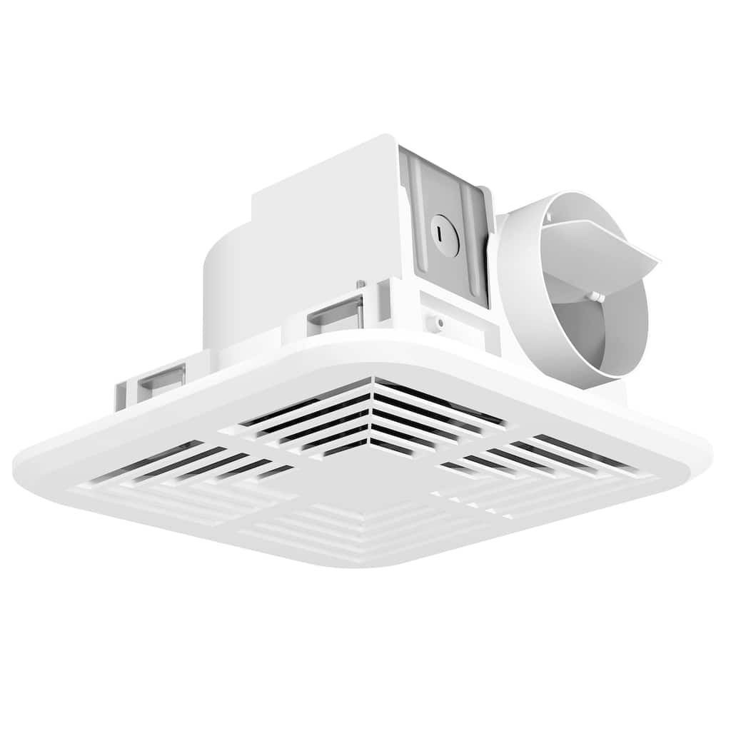 Ultra Quiet Bathroom Exhaust Fan 80CFM 2.0 Sones AC Motor Square Ceiling Mount Bathroom Ventilation Fan - 11.22"*11.22"*5.51"