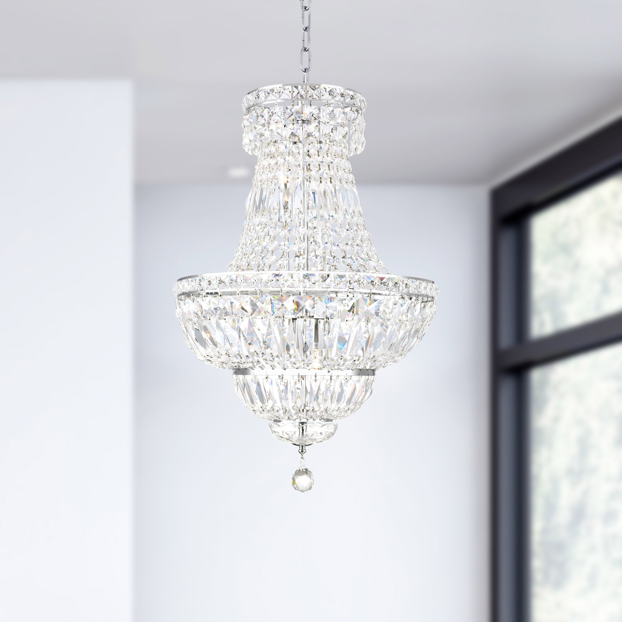 CWI Lighting Stefania 8 Light Chrome Chandelier