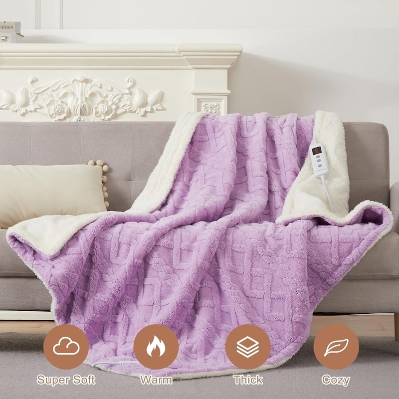 240g Polyester Waffle Heating Blanket White