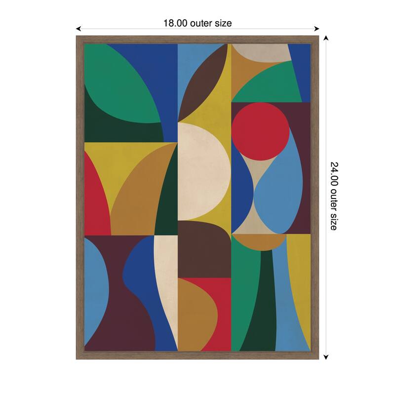 Kate and Laurel Abstract 03 by Rachel Lee Framed Canvas Wall Art Print