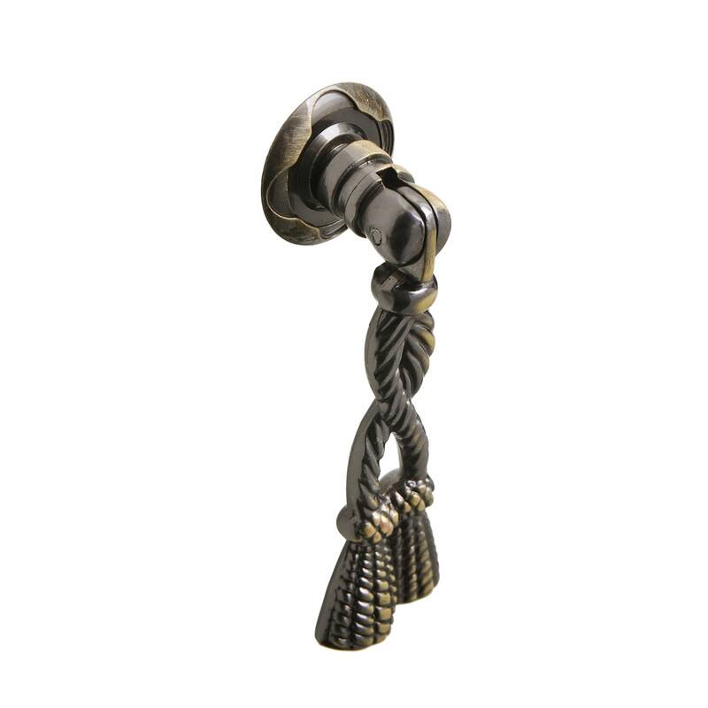 Utopia Alley Draper Cabinet Ring Pull Knob - Decorative Antique Brass Cabinet Drop Pull Knobs, Metal Pull Knobs 2.7"
