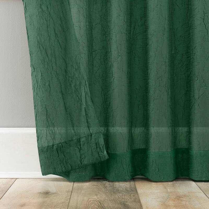 No. 918 Krista Holiday Twist Tab Sheer Tab Top 1-Piece Curtain Panel, Single Panel