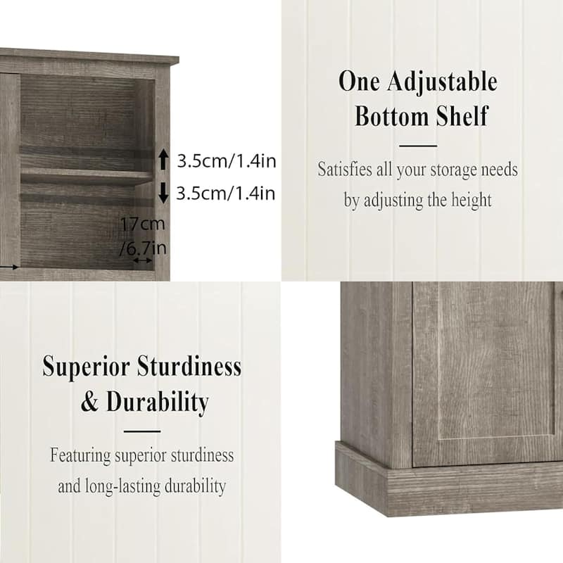 71" Kitchen Pantry Cabinet, Tall Storage Cabinet with Doors and Shelves & Drawer, Farmhouse Kitchen Hutch