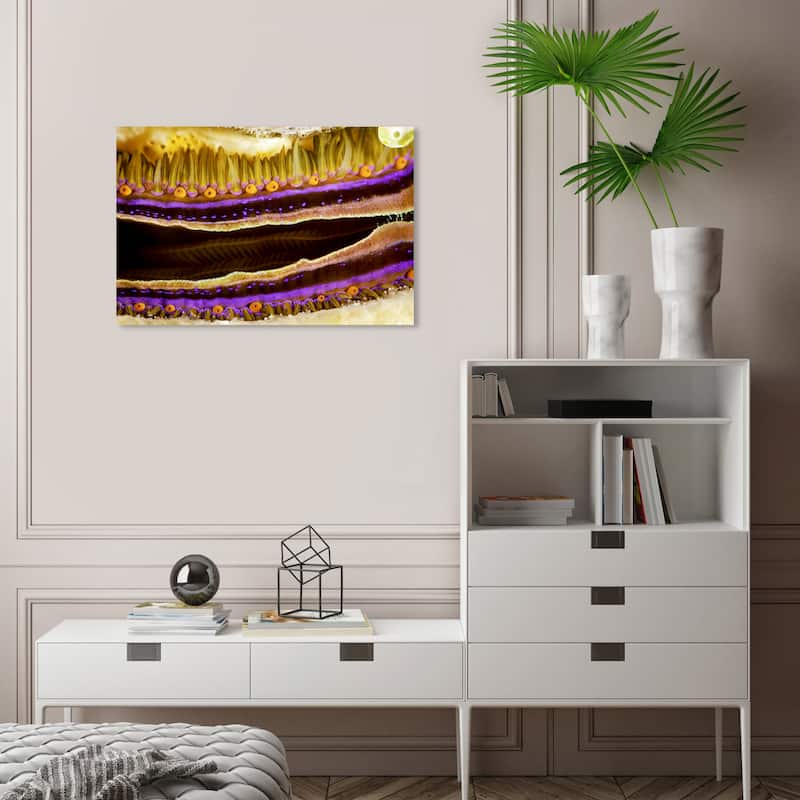 Wynwood Studio Nautical and Coastal David Fleetham - Coral Boring Scallop II Yellow Nautical & Coastal Wall Art Canvas Print - 16 x 24