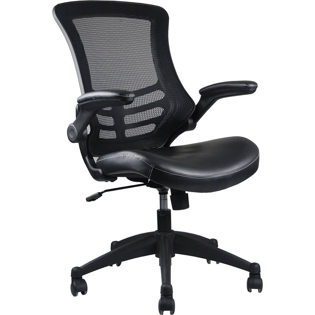 Stylish MidBack Mesh Office Chair with Adjustable Arms, Black Bed