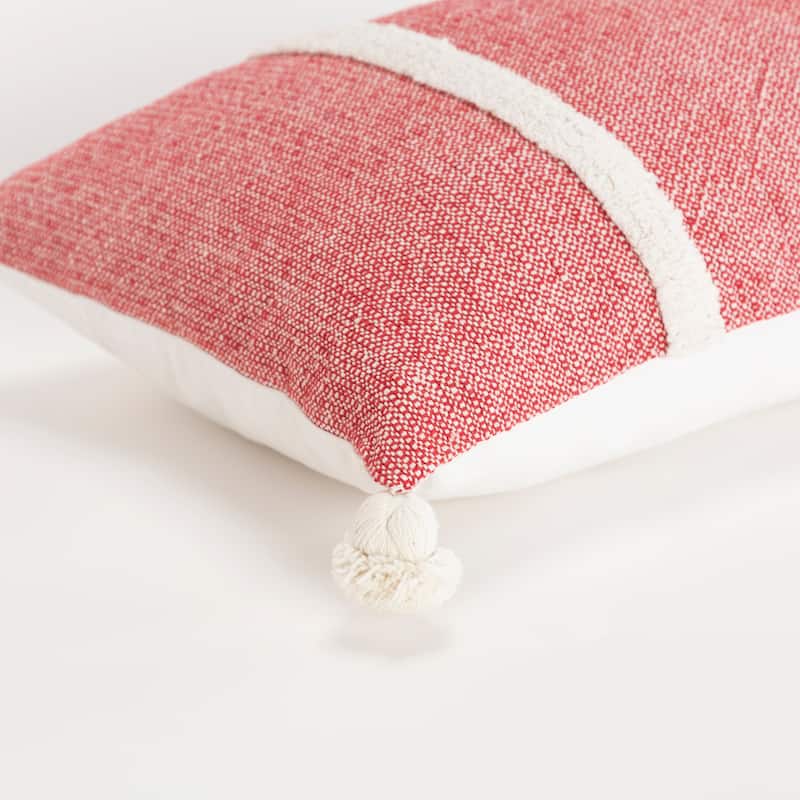 Rizzy Home Striped Throw Pillow with Tassels