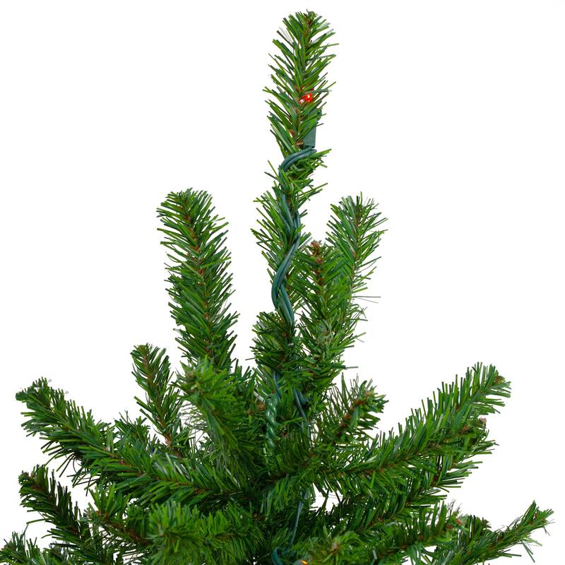 Pre-Lit Medium Alpine Artificial Christmas Tree - 3' - Multi Lights - 3 Foot