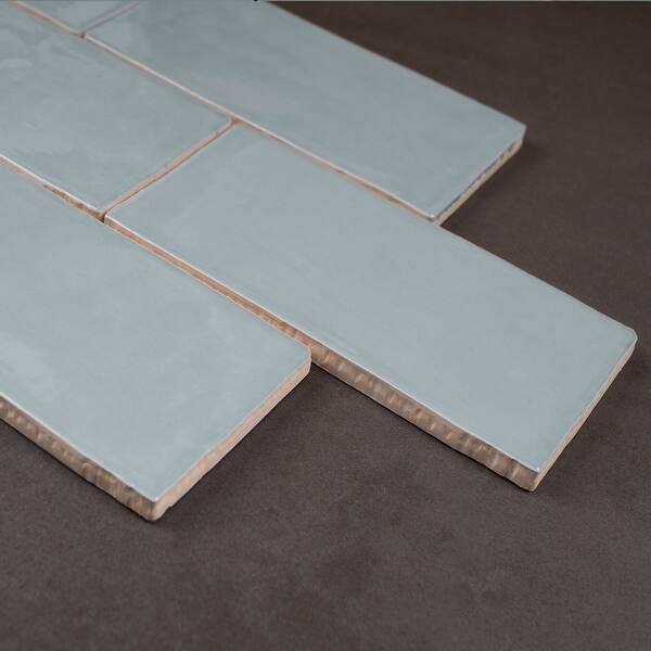 TileGen. New Country 3" x 6" Ceramic Subway in Powder Blue Wall Tile (44 tiles/5.38 sqft.)