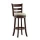 preview thumbnail 41 of 43, Verona Linen Ladder Back Swivel Bar Stool by iNSPIRE Q Classic Cherry-Beige
