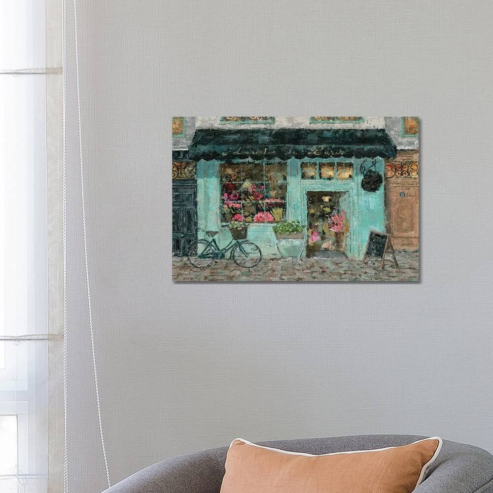 iCanvas "Parisian Flower Shop" by Marie Elaine Cusson Canvas Print