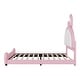 preview thumbnail 11 of 22, Twin Size Upholstered Kids Platform Bed with Bunny Ears-Shaped Headboard, Cute PU Leather Children Bed Frame with Small Pocket