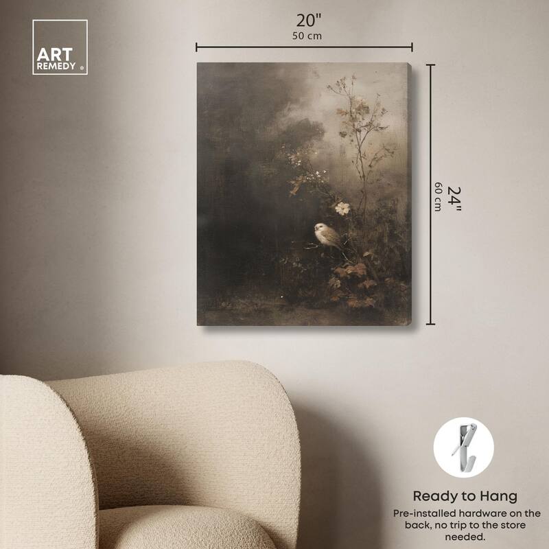 Owl in the Shadows II Canvas by Art Remedy, Gallery Wrapped