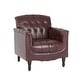preview thumbnail 9 of 63, 31" W Tufted Vegan Leather Accent Chairs for Living Room Set of 2