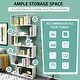 preview thumbnail 6 of 9, Gymax 6 Tier S-Shaped Bookshelf Storage Display Bookcase Decor Z-Shelf - 31.5'' x 9'' x 75''