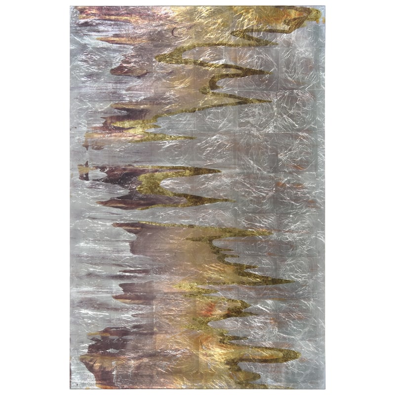 "Infinite White" Reverse Printed Tempered Glass with Silver Leaf