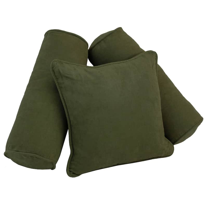 Blazing Needles Microsuede Pillow Package (Set of 3) - Hunter Green