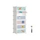 preview thumbnail 17 of 24, Kids Shoe Storage Solutions with Convenient Doors and Metal Wire Frame Perfect for Playrooms or Entryways 6-Slot - Cloud White