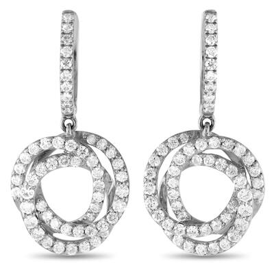 White Gold 1.00ct Diamond Drop Earrings ER28823