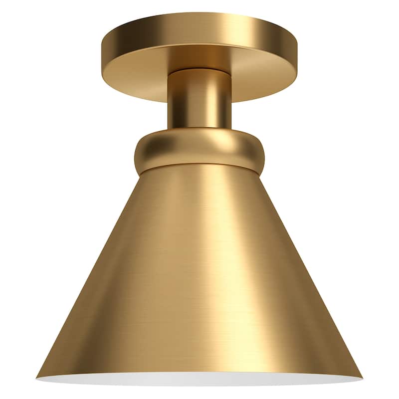 Zeno 8.5" Semi Flush Mount with Metal Shade