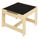 preview thumbnail 7 of 12, 3 Piece Multi-Functional Children's Wooden Table and Chair Set with Two Storage Bags - (24.21 x 24.21 x 18.90)" (L x W x H).