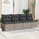 preview thumbnail 121 of 152, vidaXL Patio Sofa with Cushions Outdoor Seating Sectional Sofa Poly Rattan