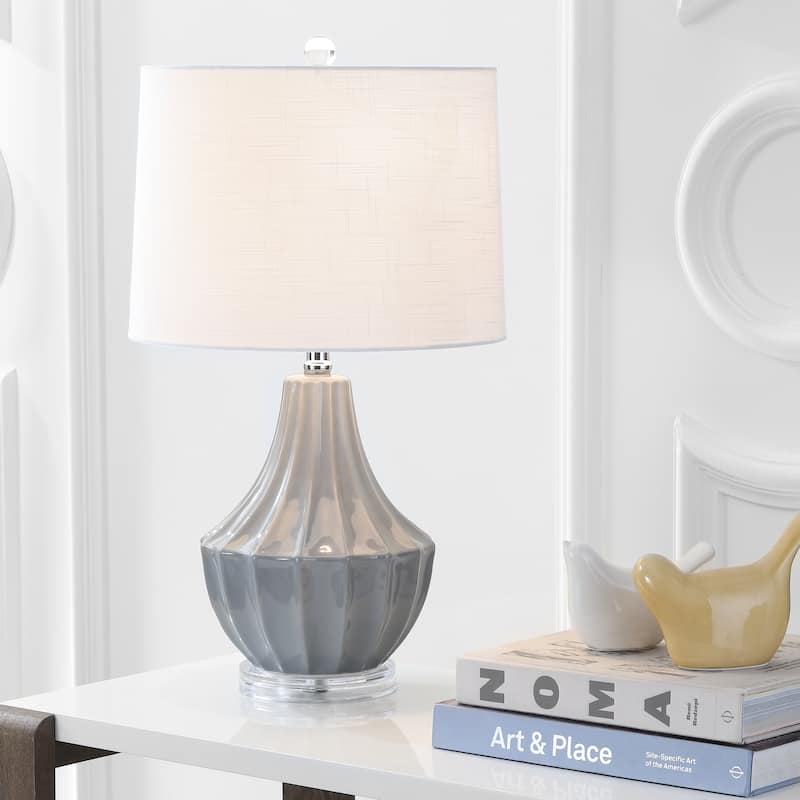 Thatcher 24.5" Ceramic LED Table Lamp, Navy by JONATHAN Y