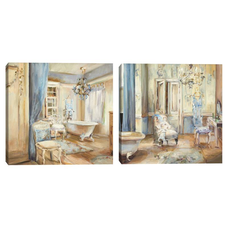 Boudoir Bath by Marilyn Hageman S/2 by Marilyn Hageman Canvas Art Prints