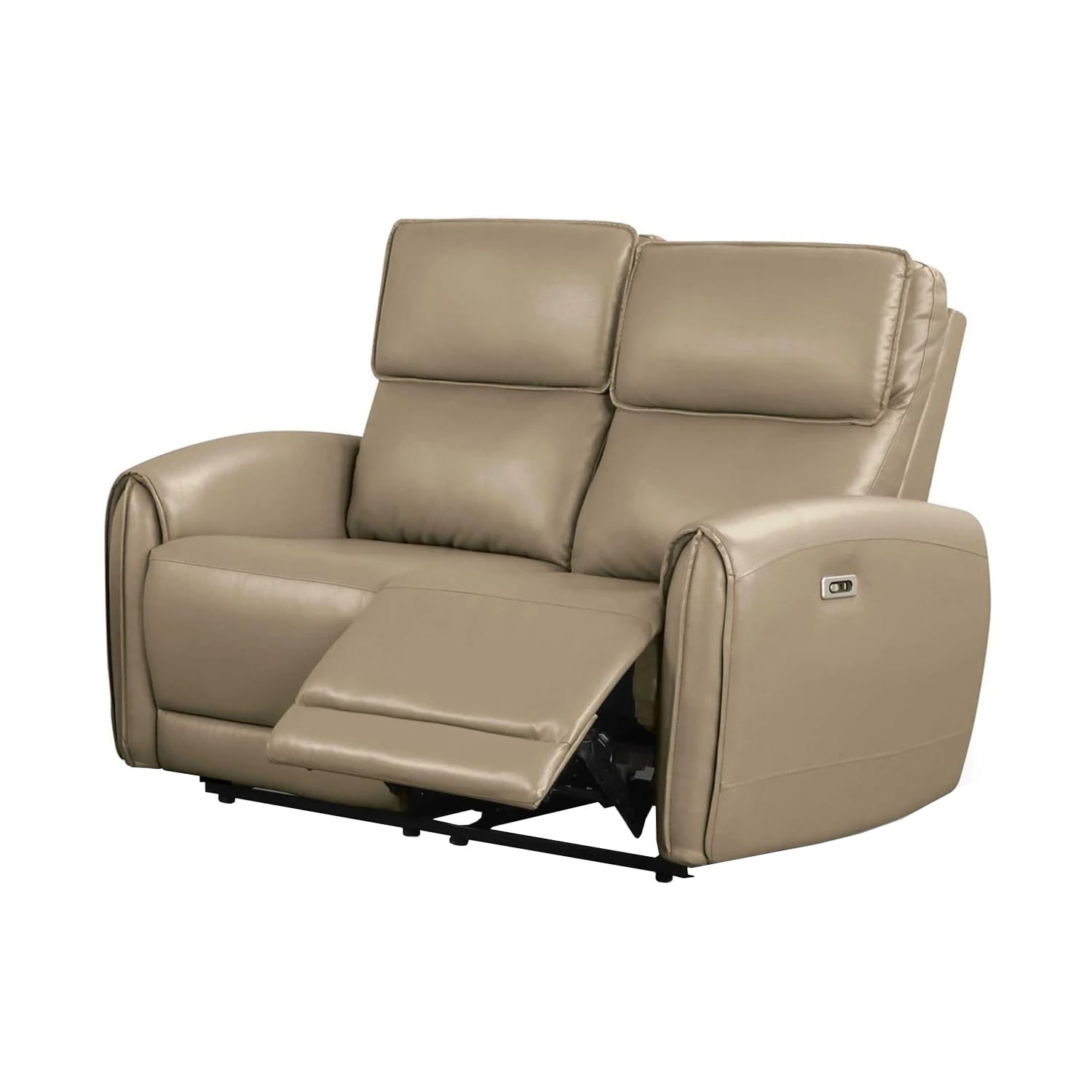 Leatherette Upholstered Power Loveseat with USB Charging Ports