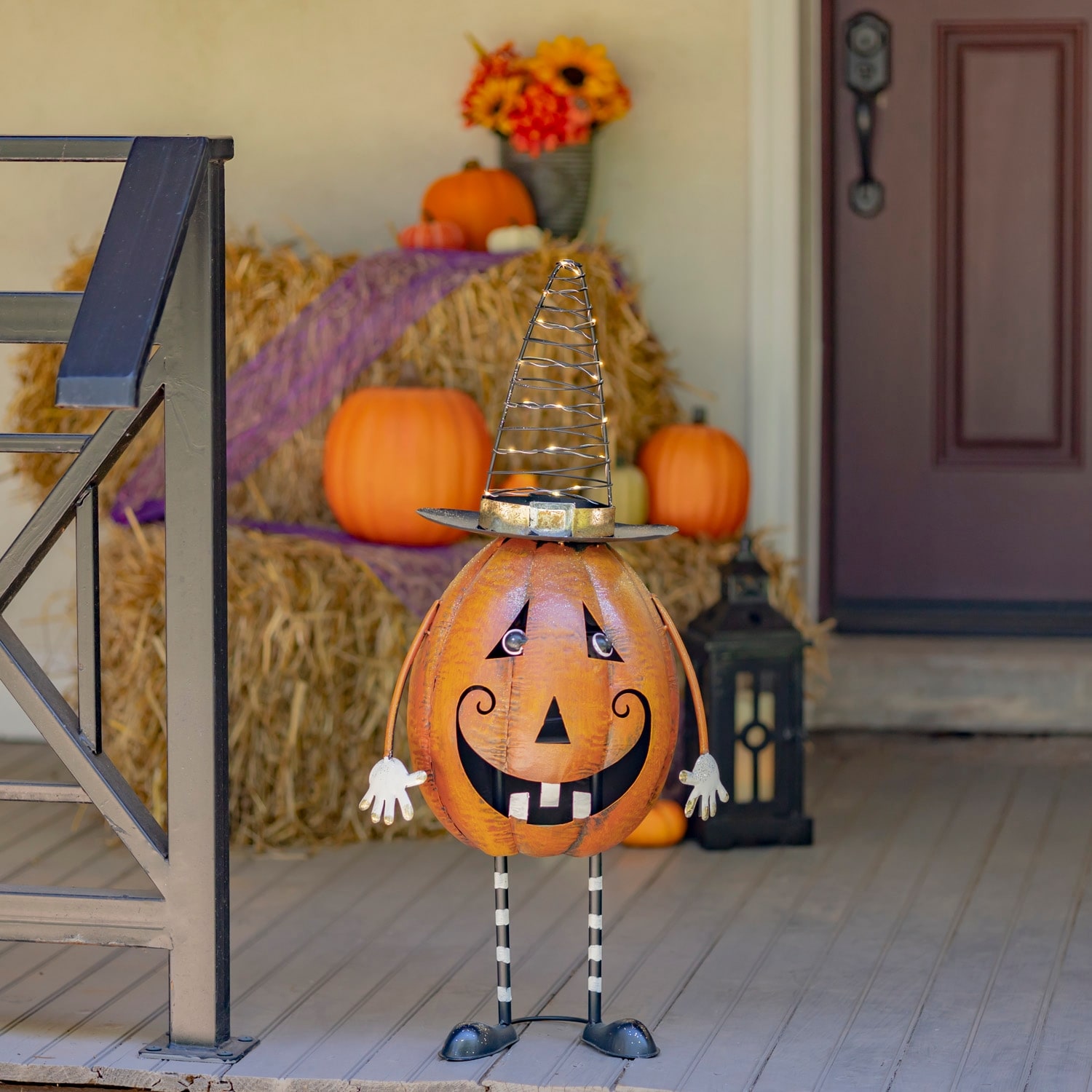 Jack-O-Lantern Halloween Figurine 31.5" Tall with Lights