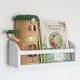 preview thumbnail 7 of 10, Wallniture Kids White Bookshelf for Nursery