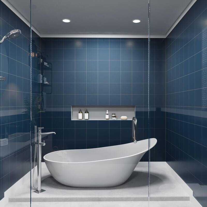 Merola Tile Monocolor Premium Noche 7-7/8" x 7-7/8" Ceramic Floor and Wall Tile - Case (25 Tiles)
