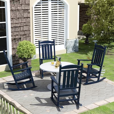 Laguna Hdpe All Weather Outdoor Patio Rocking Chair (Set of 4)