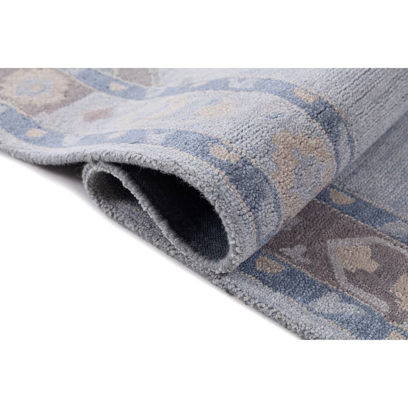 Terra by Obeetee Noble Medallina Blue Rug