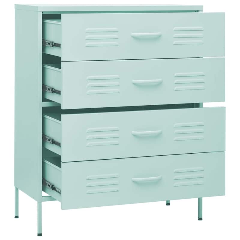 vidaXL Chest of Drawers Dresser for Bedroom Sideboard Storage Cabinet Steel