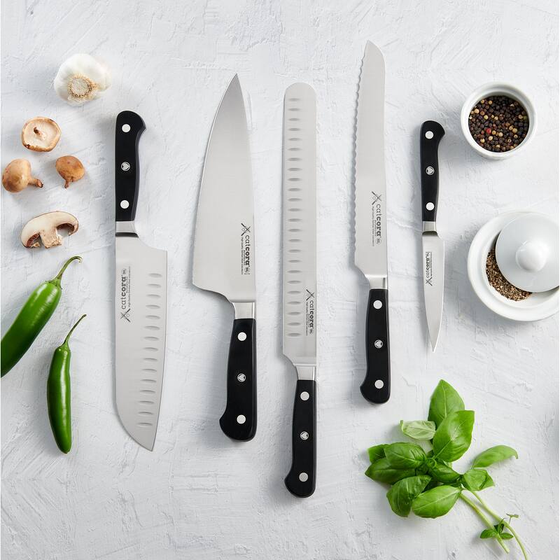 CatCora Forged Serrated Bread Knife, Professional 9-Inch German Steel Blade, Triple-Rivet Handle, NSF-Certified Kitchen Knife