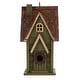 preview thumbnail 24 of 48, Glitzhome 12"H Retro Distressed Painted Solid Wood Cottage Birdhouse