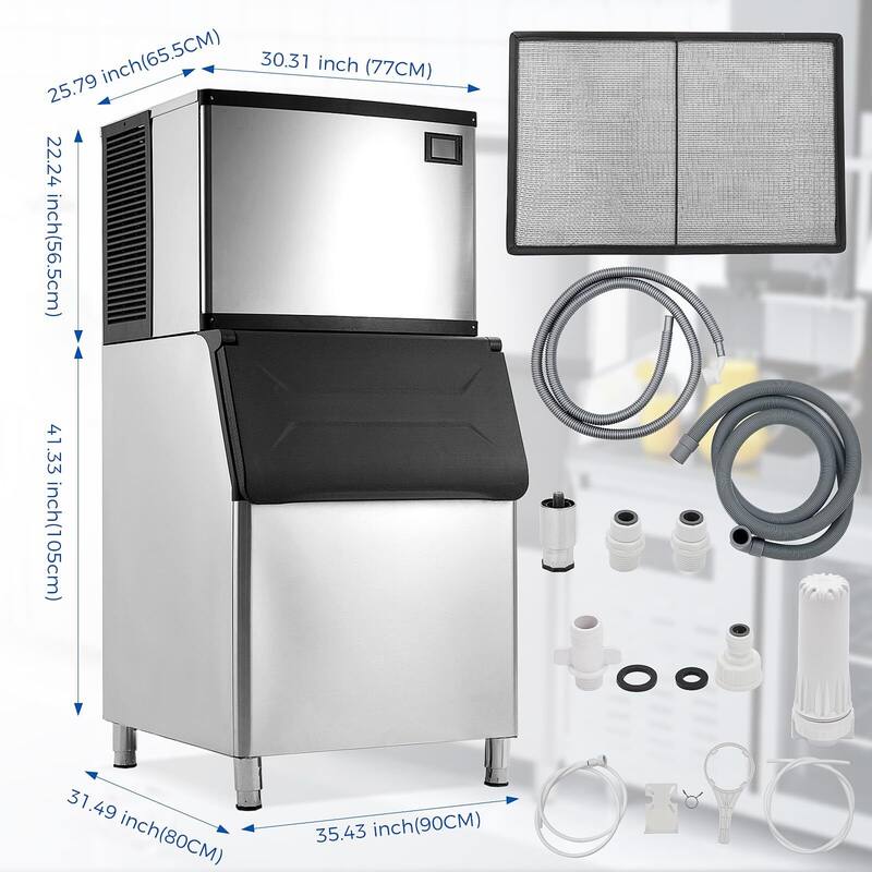 Commercial Ice Maker Machine 550 LBS/24H ice Maker Machine