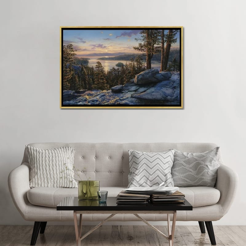 iCanvas "Dawn At Lake Tahoe" by Evgeny Lushpin Framed Canvas Print