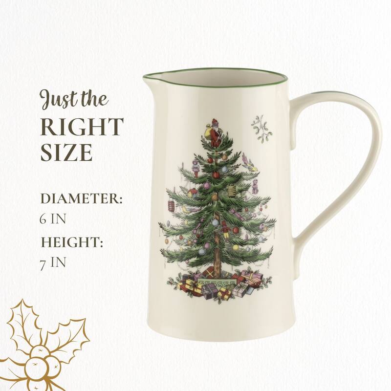 Spode Christmas Tree Porcelain Jug - 32 oz (2 Pint)