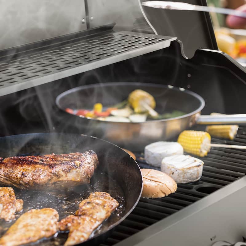 Royal Gourmet 6-Burner Grill with Sear and Side Burner,Stainless Steel, Silver