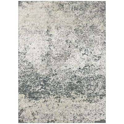 Indoor/Outdoor Rylee Modern Abstract Washable Rug New