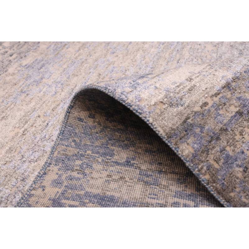 ECARPETGALLERY Hand-knotted Legacy Denim Blue Rug - 8'0 x 9'10