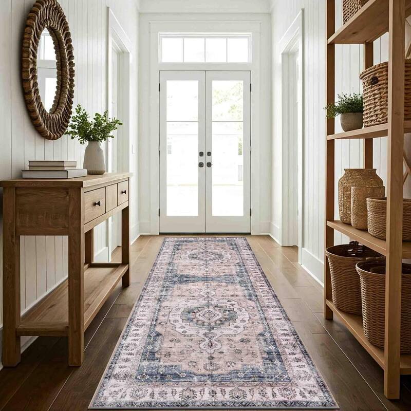 Delara Machine Washable Area Rug, Soft & Durable, Non-Slip Backing, Eco- Friendly GRS certified.
