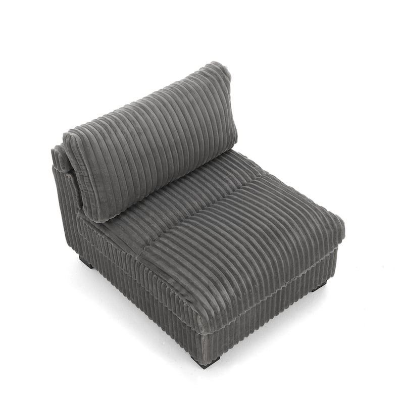 Cotton Flannel corner Sofa Armless Modular Sectional Sofa Seamless Combination