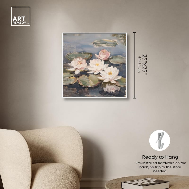 Water Lilies Canvas by Art Remedy