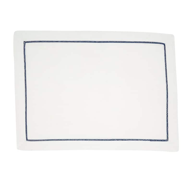 Embroidered Line Design Placemat (Set of 4) - 14"x20"
