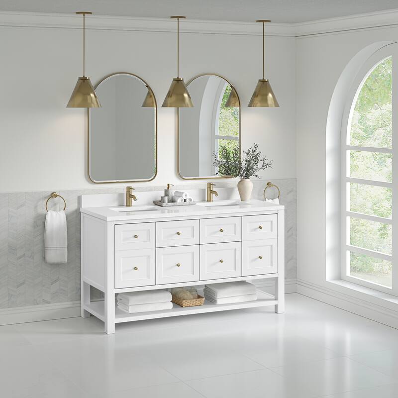 Breckenridge 60" Double Vanity, Bright White - 60D