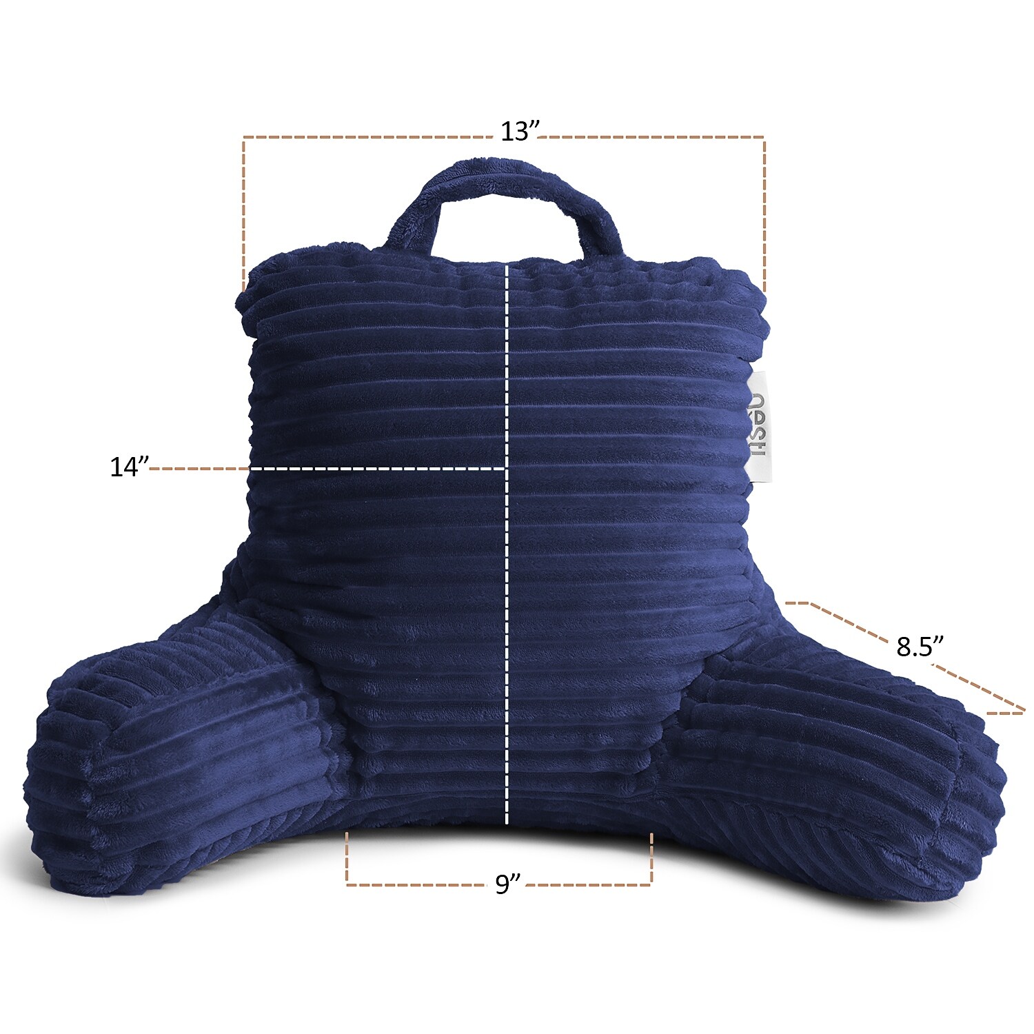 Navy blue bed rest top pillow